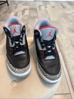 Jordan 3 Retro Black Cement (2018) - size 6 boys